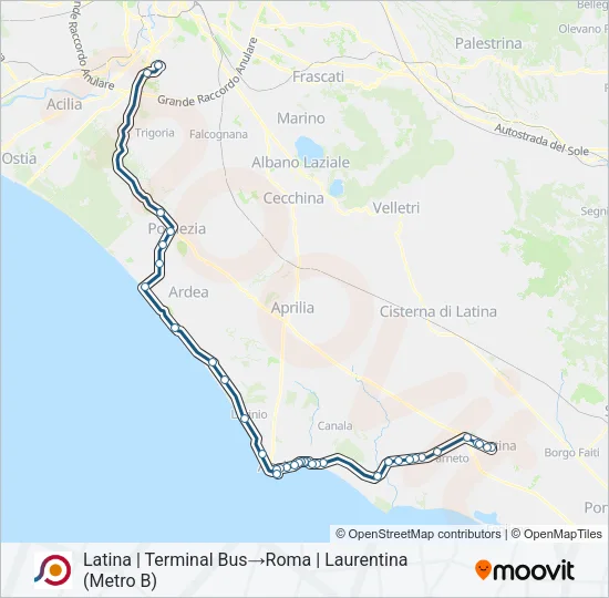 COTRAL Bus Line Map