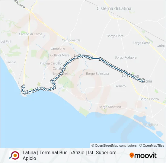 COTRAL Bus Line Map