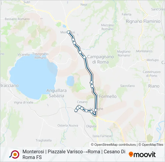 COTRAL Bus Line Map