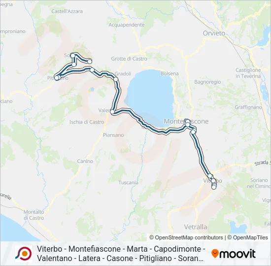 COTRAL Bus Line Map