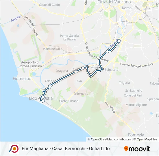 COTRAL Bus Line Map