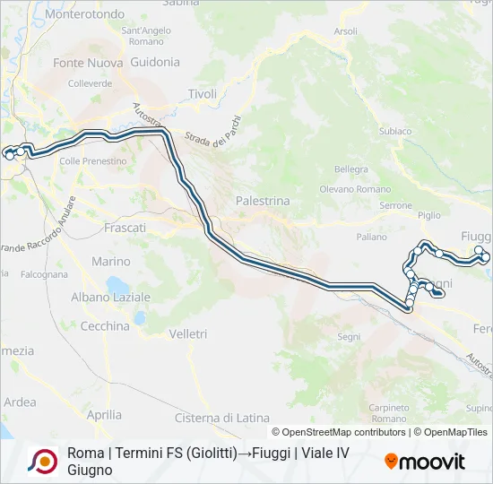 COTRAL Bus Line Map