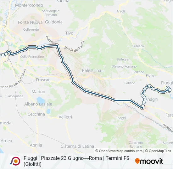 COTRAL Bus Line Map