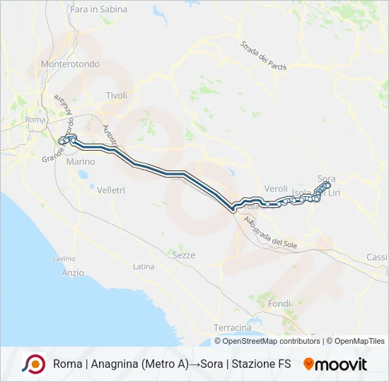 COTRAL Bus Line Map