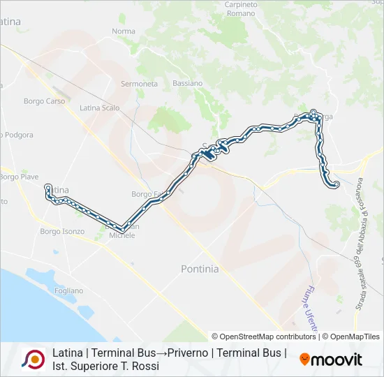 COTRAL Bus Line Map