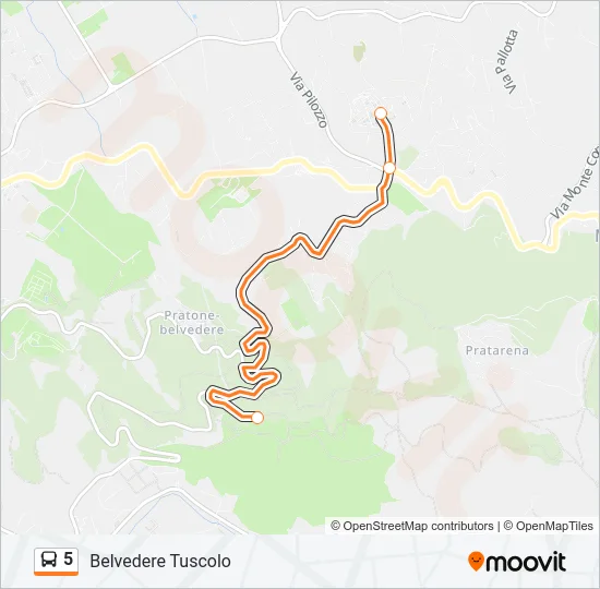 5 Bus Line Map