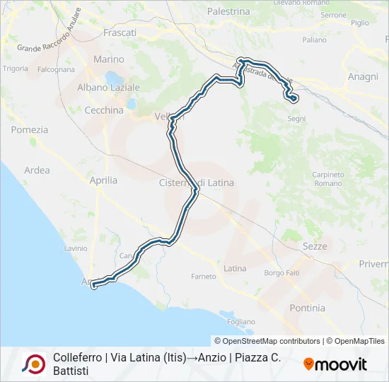 COTRAL Bus Line Map