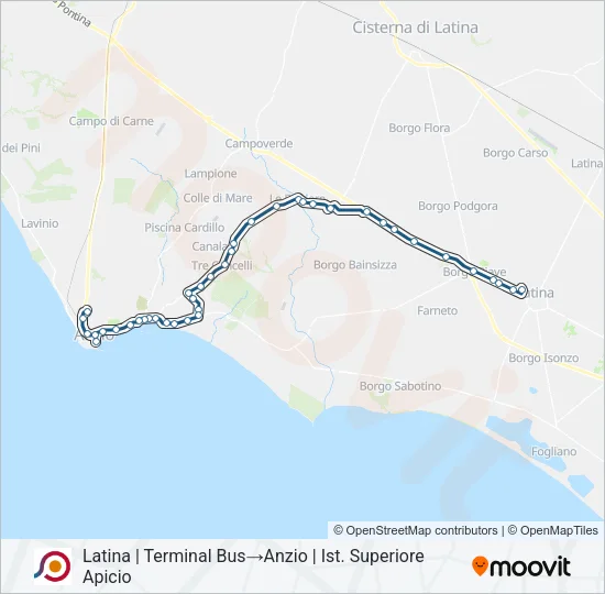 COTRAL Bus Line Map