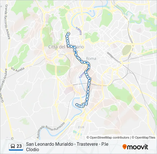 23 Bus Line Map