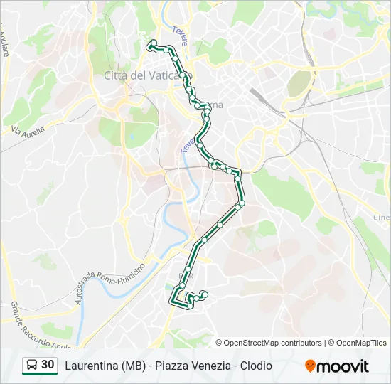 30 Bus Line Map
