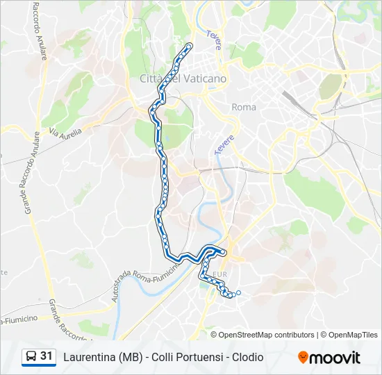 31 Bus Line Map