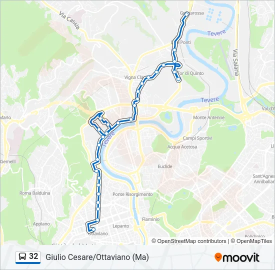 32 Bus Line Map