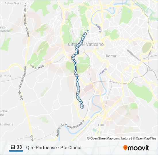 33 Bus Line Map
