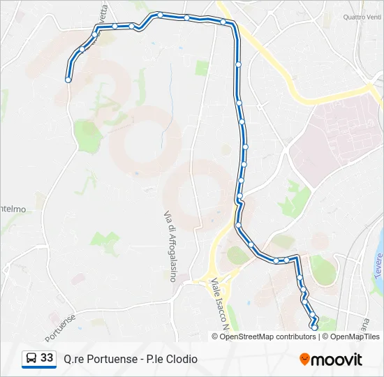 Percorso linea bus 33