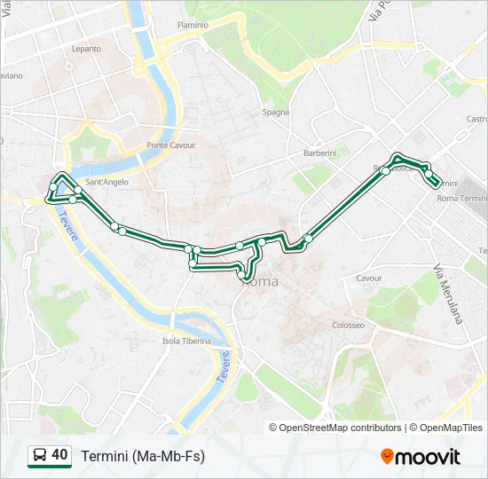 40 Bus Line Map