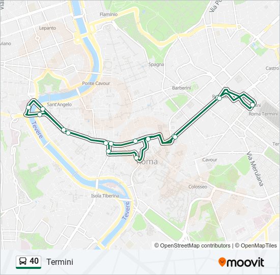 40 bus Line Map