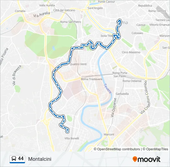 44 Bus Line Map
