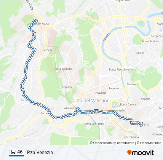 46 bus Line Map