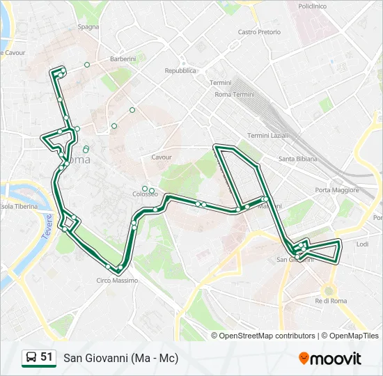 51 Bus Line Map