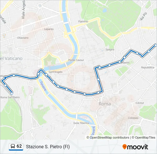 62 Bus Line Map