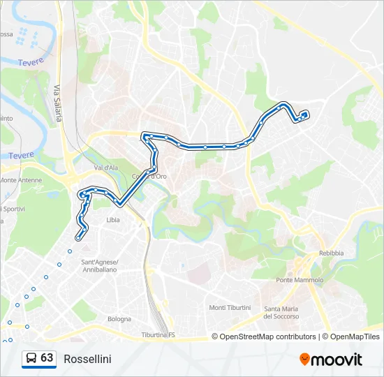 63 Bus Line Map