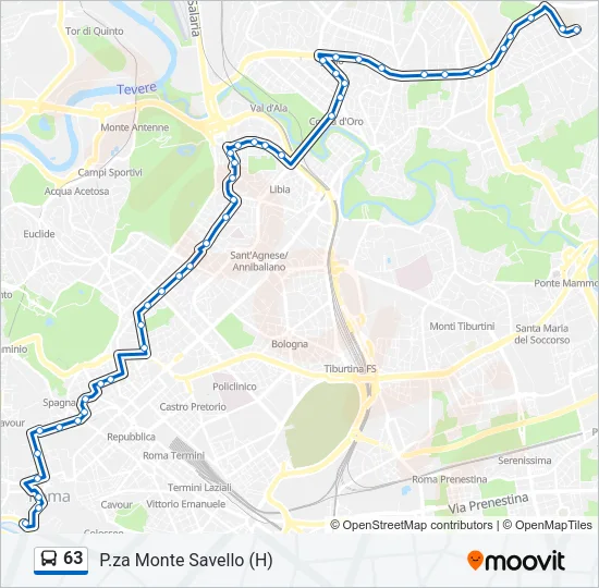 63 Bus Line Map