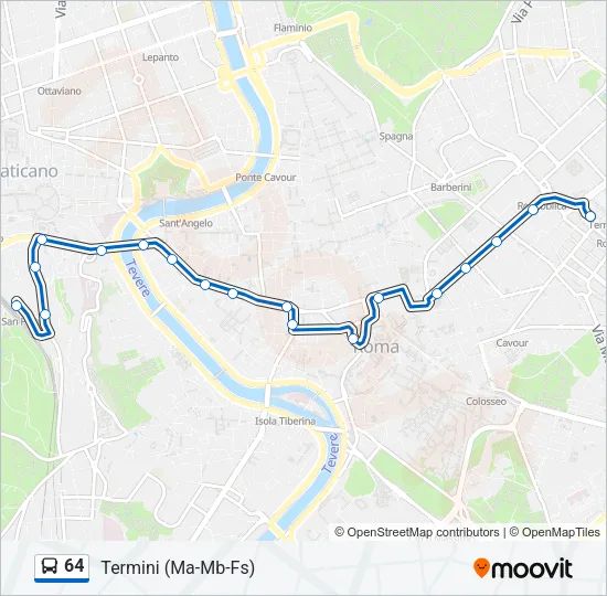 64 Bus Line Map