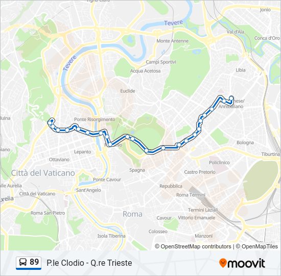 89 Route: Schedules, Stops & Maps - Clodio (Updated)