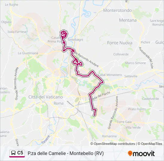 C5 Bus Line Map