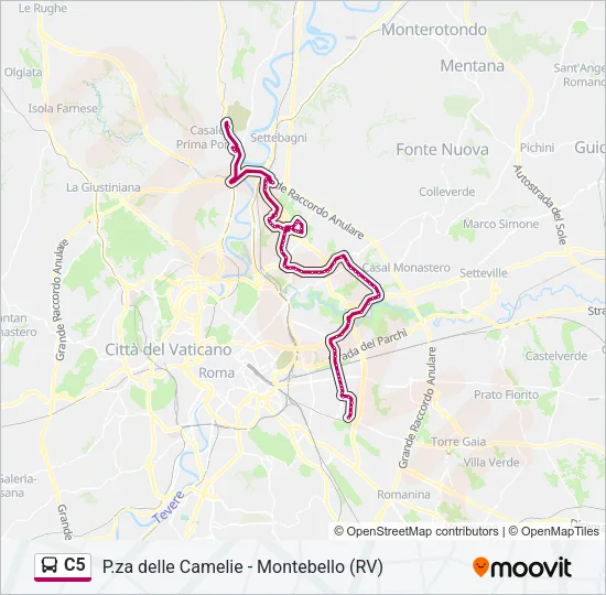 C5 Bus Line Map