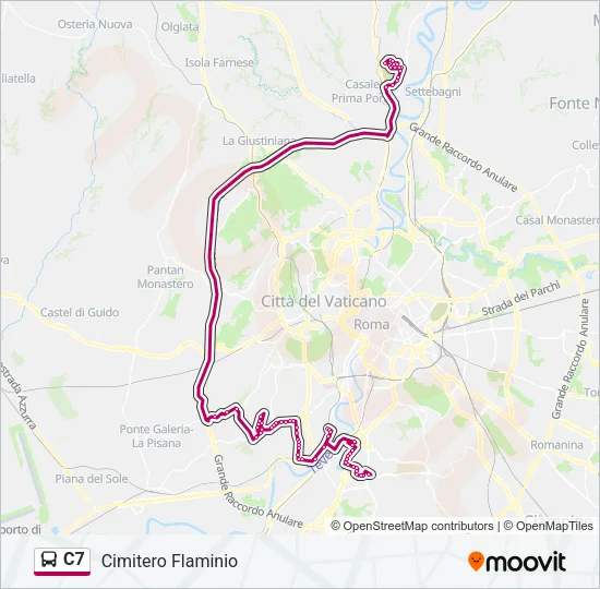 C7 Bus Line Map