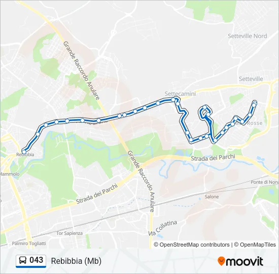 043 Bus Line Map