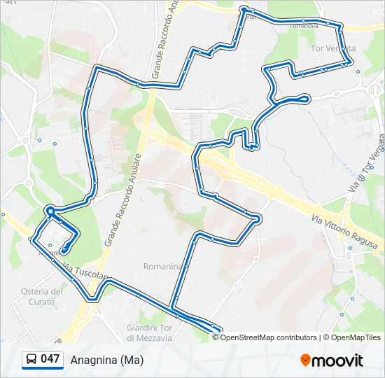 047 Bus Line Map
