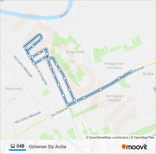Percorso linea bus 04B