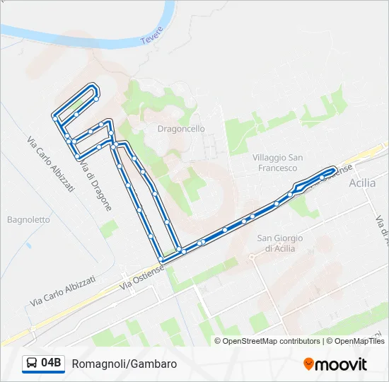 Percorso linea bus 04B