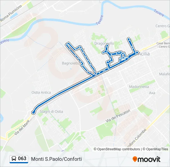 063 Bus Line Map