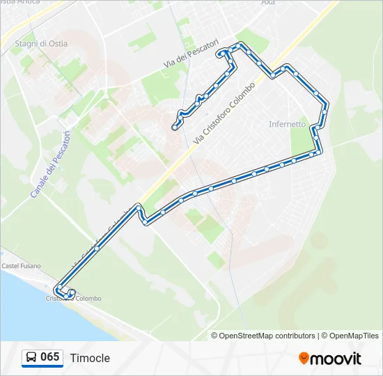 Percorso linea bus 065