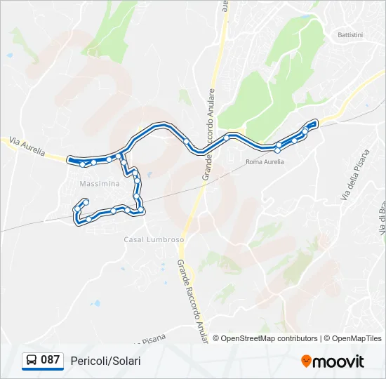 087 Bus Line Map