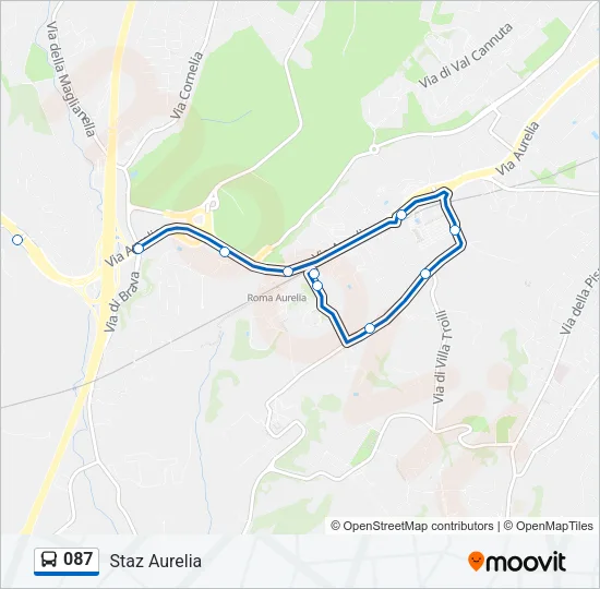 087 Bus Line Map