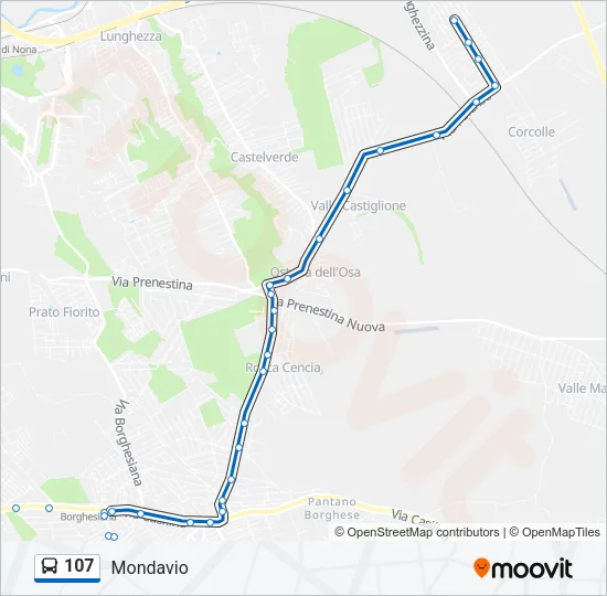 107 Bus Line Map