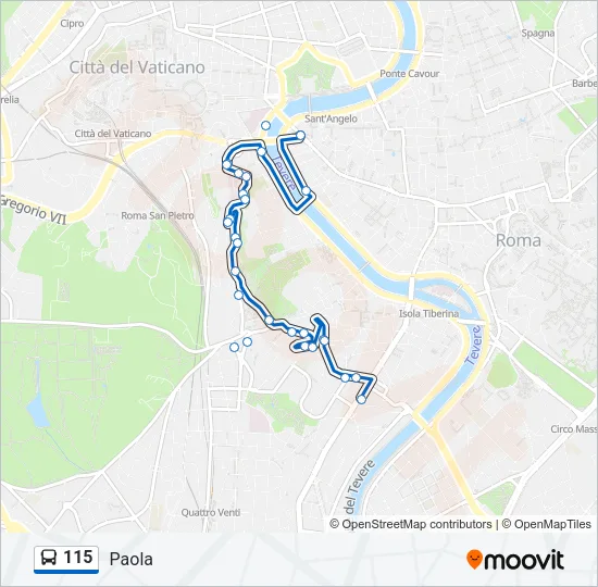 115 Bus Line Map