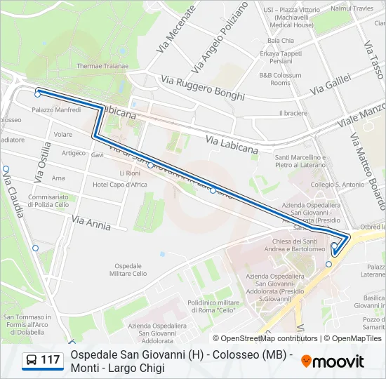 117 Bus Line Map