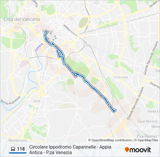 118 Bus Line Map