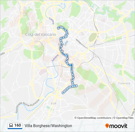 160 Bus Line Map