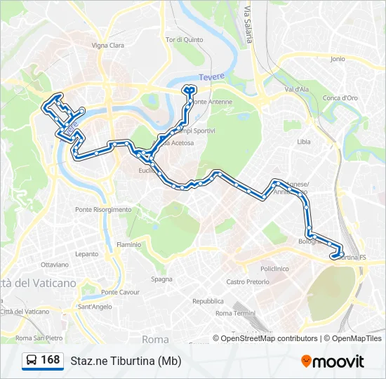 168 Bus Line Map