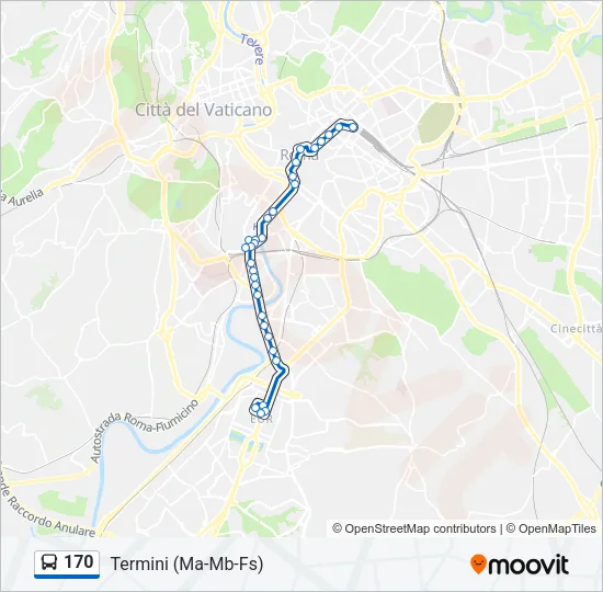 170 Bus Line Map