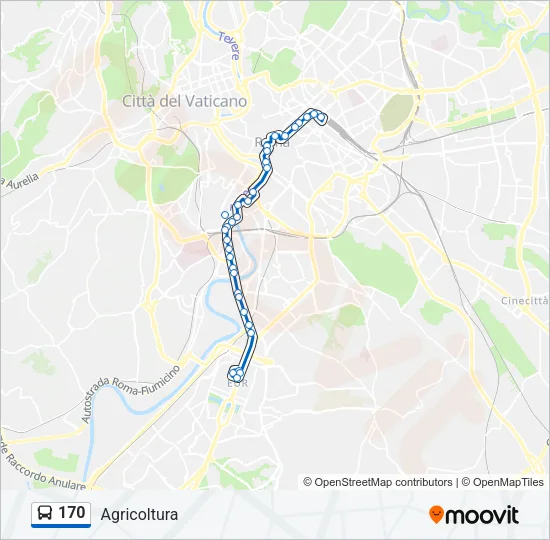 170 Bus Line Map