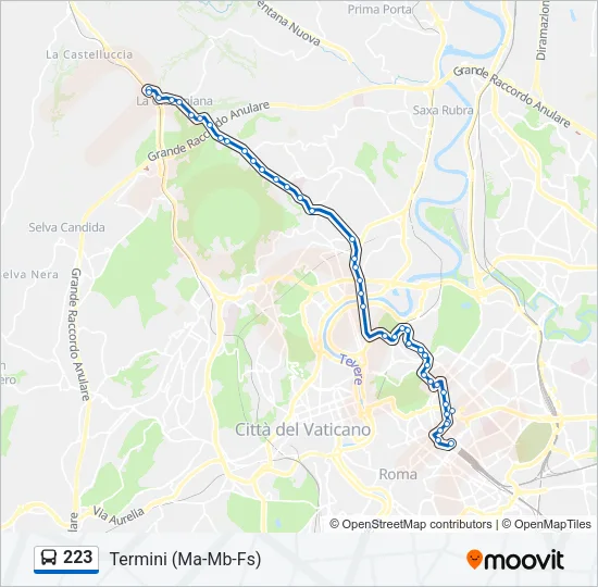 223 Bus Line Map