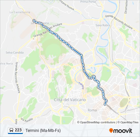 223 Route: Schedules, Stops & Maps - Termini (Ma-Mb-Fs) (Updated)