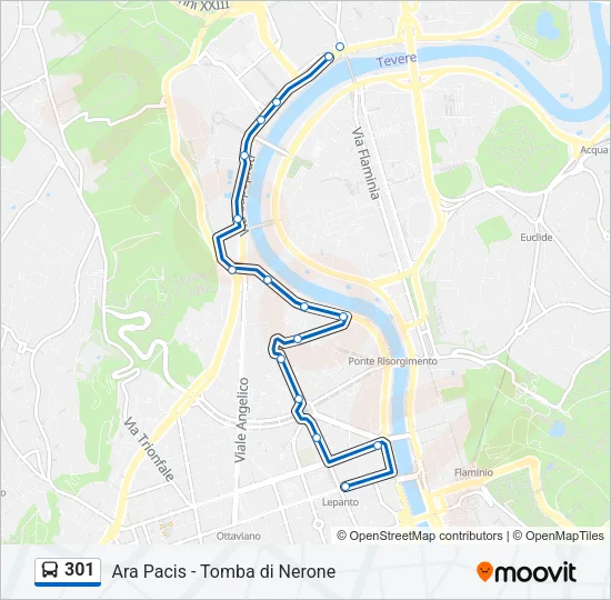 301 Bus Line Map